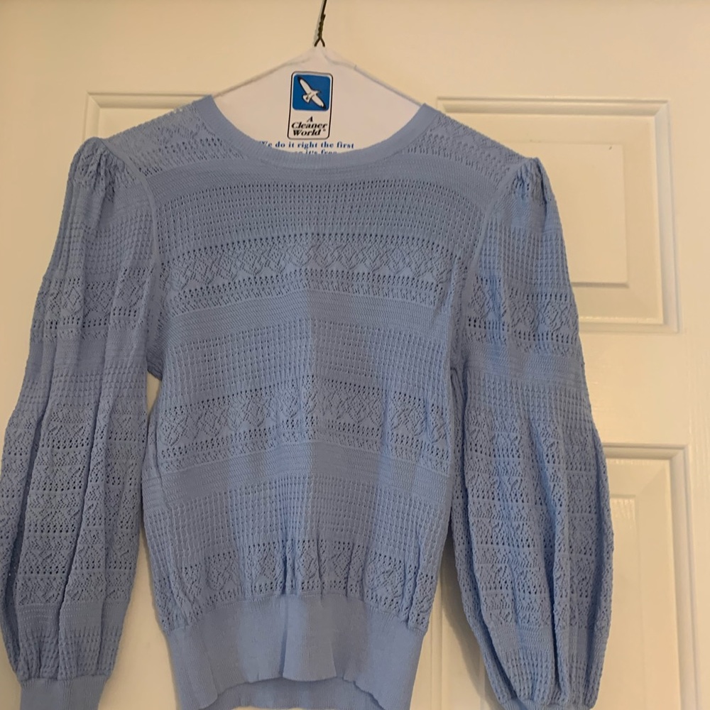 Zara summer sweater. Baby blue. Size M. Excellent condition.